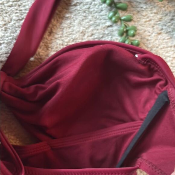 Old Navy Red Tie-Front bathing suit top - Picture 8 of 9